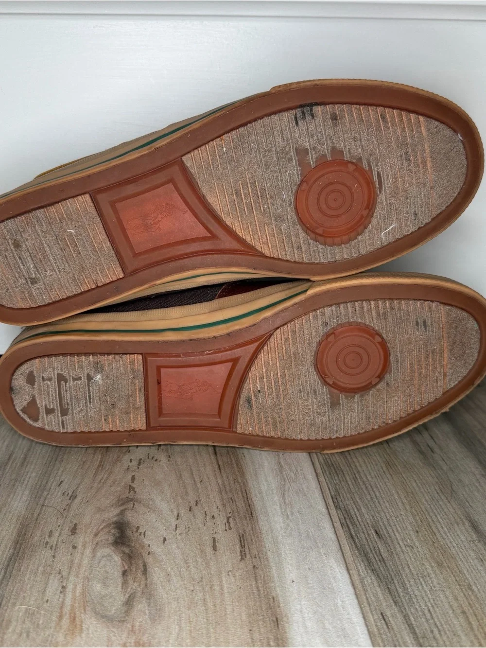 Polo by Ralph Lauren Vance Side Lace Sneaker Shoes Leather Canvas Brown Mens 10D